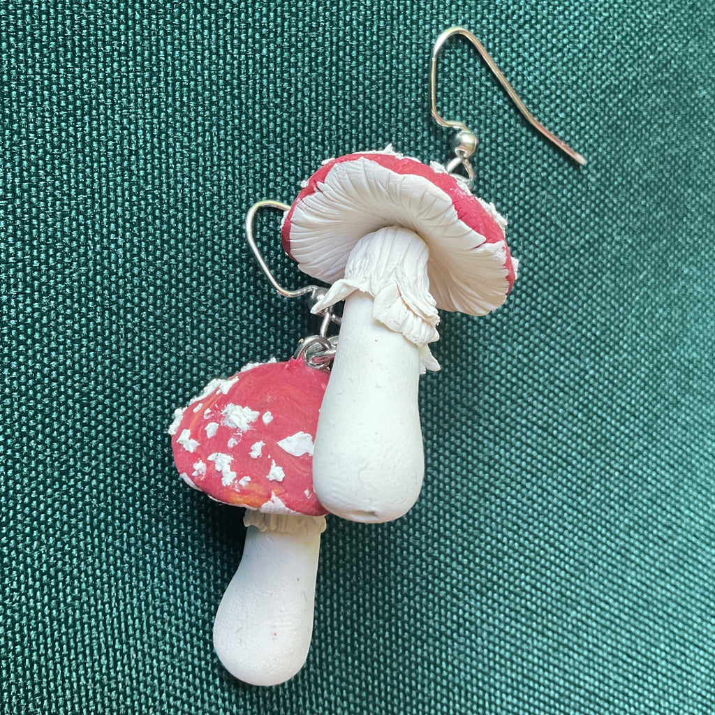 Large Amanita Earrings