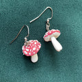 Medium Amanita Mushroom Earrings